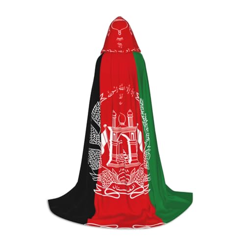 Flagge von Afghanistan, bedruckt, Urlaub, Party, Kapuzenumhang für Halloween, Dekoration, Karneval, Geschenke, Cosplay, Mottopartys Flagge von Afghanistan, bedruckt, Urlaub, Party, Kapuzenumhang für Halloween, Dekoration, Karneval, Geschenke, Cosplay, Mottopartys von HTTUP
