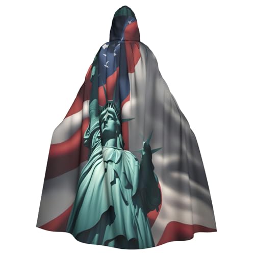 Freiheitsstatue-Flaggen-Druck, Erwachsene, passend für Halloween, Ganzkörperumhang, Unisex, mittelalterliches Cosplay-Kostüm Freiheitsstatue-Flaggen-Druck, Erwachsene, passend für Halloween, Ganzkörperumhang, Unisex, mittelalterliches Cosplay-Kostüm von HTTUP