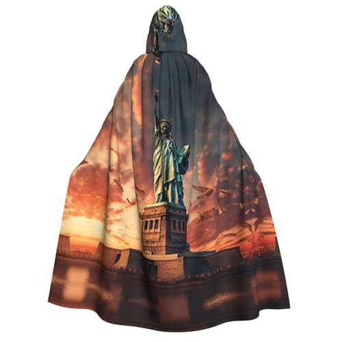 Freiheitsstatue in Nyc Druck, mit Kapuze, Unisex, Erwachsenen-Umhang, Halloween, Weihnachten, Karneval, Mottopartys, Cosplay, Kostüm Freiheitsstatue in Nyc Druck, mit Kapuze, Unisex, Erwachsenen-Umhang, Halloween, Weihnachten, Karneval, Mottopartys, Cosplay, Kostüm von HTTUP