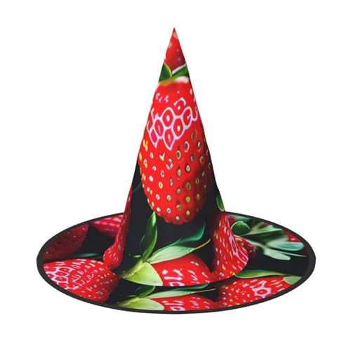 Frischer Erdbeer-Druck, Karneval, Halloween, Hexenhut, Kostüm, Zubehör, faltbare Kappe, Party, Maskerade Dekor Frischer Erdbeer-Druck, Karneval, Halloween, Hexenhut, Kostüm, Zubehör, faltbare Kappe, Party, Maskerade Dekor von HTTUP