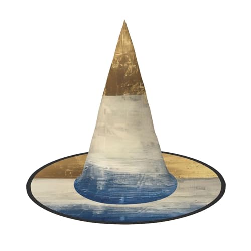 Gold Blau Weiß Druck Karneval Halloween Hexenhut Kostüm Zubehör Faltbare Kappe Party Maskerade Dekor Gold Blau Weiß Druck Karneval Halloween Hexenhut Kostüm Zubehör Faltbare Kappe Party Maskerade Dekor von HTTUP