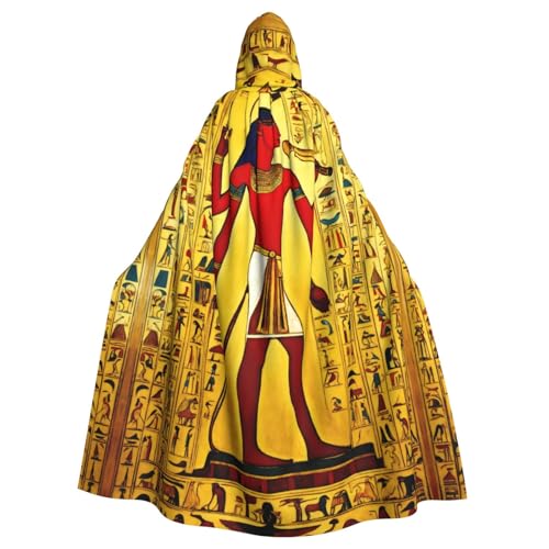 HTTUP Antikes Ägypten-Stamm-Serie, Druck, Erwachsene, passend für Halloween, Ganzkörperumhang, Unisex, mittelalterliches Cosplay-Kostüm von HTTUP