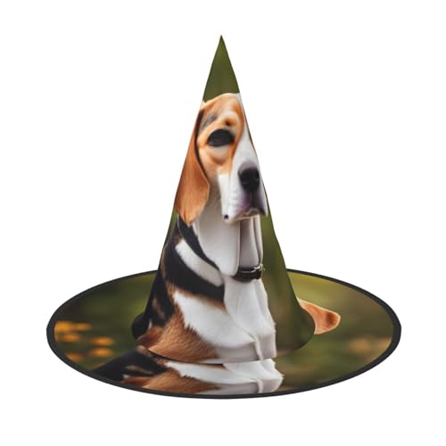 HTTUP Beagle Dog Print Stilvolle Vintage Hut Karneval Halloween Hut Erwachsene Kostüm Zubehör Mottopartys von HTTUP