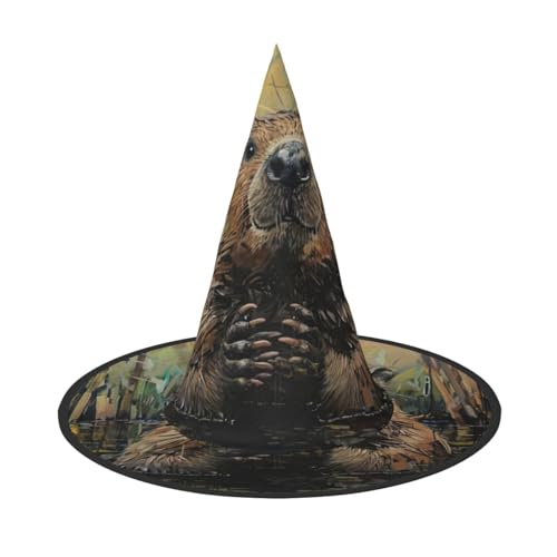 HTTUP Biber Druck Stilvolle Vintage Hut Karneval Halloween Hut Erwachsene Kostüm Zubehör Mottopartys HTTUP Biber Druck Stilvolle Vintage Hut Karneval Halloween Hut Erwachsene Kostüm Zubehör Mottopartys von HTTUP