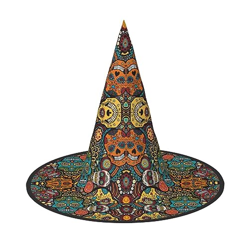 HTTUP Bunte Totenkopf-Aufdruck, stilvoller Vintage-Hut, Karneval, Halloween, Erwachsenenkostüm, Zubehör, Themenpartys HTTUP Bunte Totenkopf-Aufdruck, stilvoller Vintage-Hut, Karneval, Halloween, Erwachsenenkostüm, Zubehör, Themenpartys von HTTUP