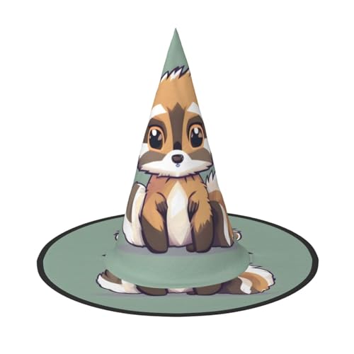 HTTUP Cartoon Cute Raccoon Print Stylish Vintage Hat Carnival Halloween Hat Adult Costume Accessory Themed Parties von HTTUP