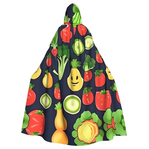 HTTUP Cartoon-Gemüse-Obst-Druck, Erwachsene, passend für Halloween, Ganzkörperumhang, Unisex, Mittelalter-Kostüm, Cosplay-Kostüm HTTUP Cartoon-Gemüse-Obst-Druck, Erwachsene, passend für Halloween, Ganzkörperumhang, Unisex, Mittelalter-Kostüm, Cosplay-Kostüm von HTTUP