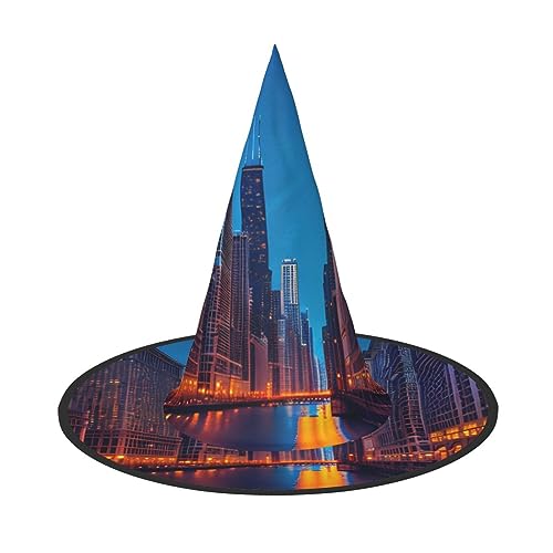 HTTUP Chicago Night Print Stilvolle Vintage Hut Karneval Halloween Hut Erwachsene Kostüm Zubehör Mottopartys HTTUP Chicago Night Print Stilvolle Vintage Hut Karneval Halloween Hut Erwachsene Kostüm Zubehör Mottopartys von HTTUP