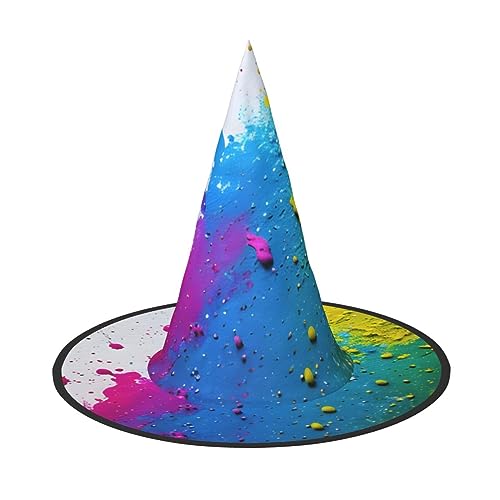 HTTUP Farbspritzer Hintergrund Druck Stilvolle Vintage Hut Karneval Halloween Hut Erwachsene Kostüm Zubehör Mottopartys von HTTUP