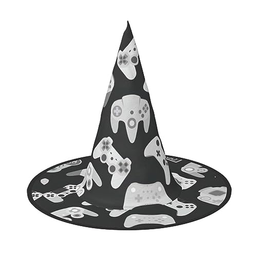 HTTUP Game Controller Print Stilvolle Vintage Hut Karneval Halloween Hut Erwachsene Kostüm Zubehör Mottopartys von HTTUP