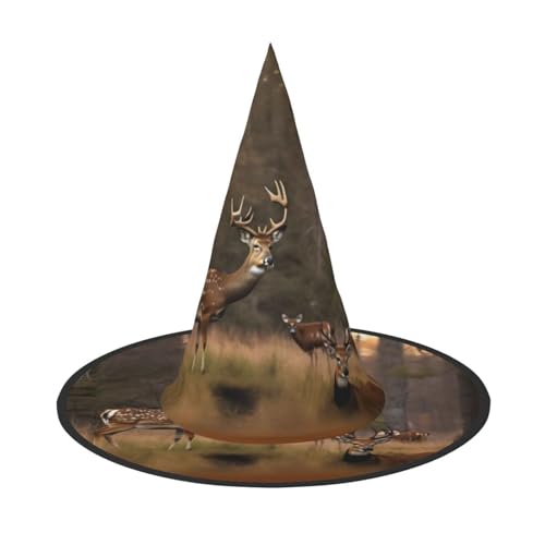HTTUP Hirsch Jagd Druck Stilvoller Vintage Hut Karneval Halloween Hut Erwachsene Kostüm Zubehör Mottopartys HTTUP Hirsch Jagd Druck Stilvoller Vintage Hut Karneval Halloween Hut Erwachsene Kostüm Zubehör Mottopartys von HTTUP
