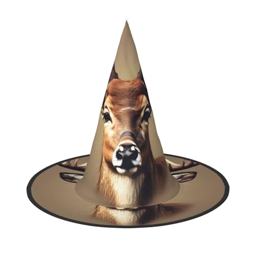 HTTUP Hirschkopf Druck Druck Stilvolle Vintage Hut Karneval Halloween Hut Erwachsene Kostüm Zubehör Mottopartys von HTTUP