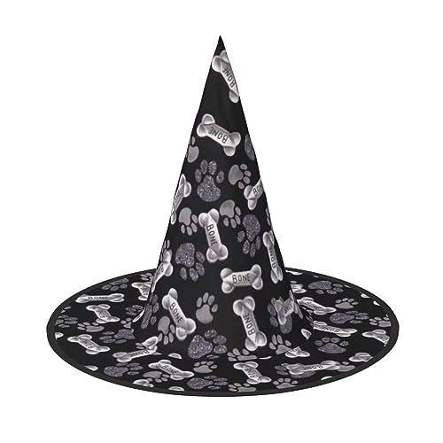 HTTUP Hund Welpe Pfotenabdruck Stilvolle Vintage Hut Karneval Halloween Hut Erwachsene Kostüm Zubehör Mottopartys von HTTUP