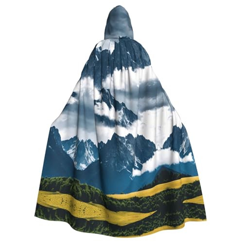 HTTUP Landschaft mit Bergen und Wolken, bedruckt, Erwachsene, mit Passform, Halloween, Ganzkörperumhang, Unisex, mittelalterliches Cosplay-Kostüm HTTUP Landschaft mit Bergen und Wolken, bedruckt, Erwachsene, mit Passform, Halloween, Ganzkörperumhang, Unisex, mittelalterliches Cosplay-Kostüm von HTTUP