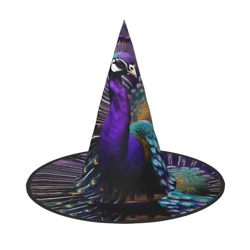 HTTUP Lila Pfau Druck Stilvolle Vintage Hut Karneval Halloween Hut Erwachsene Kostüm Zubehör Mottopartys HTTUP Lila Pfau Druck Stilvolle Vintage Hut Karneval Halloween Hut Erwachsene Kostüm Zubehör Mottopartys von HTTUP