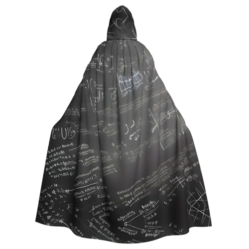 HTTUP Mathe-Symbole, Muster, Druck, Erwachsene, passend für Halloween, Ganzkörperumhang, Unisex, Mittelalter-Kostüm, Cosplay-Kostüm von HTTUP
