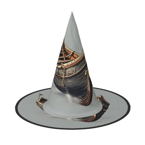 HTTUP Old Viking Boats Print Stilvolle Vintage Hut Karneval Halloween Hut Erwachsene Kostüm Zubehör Mottopartys von HTTUP