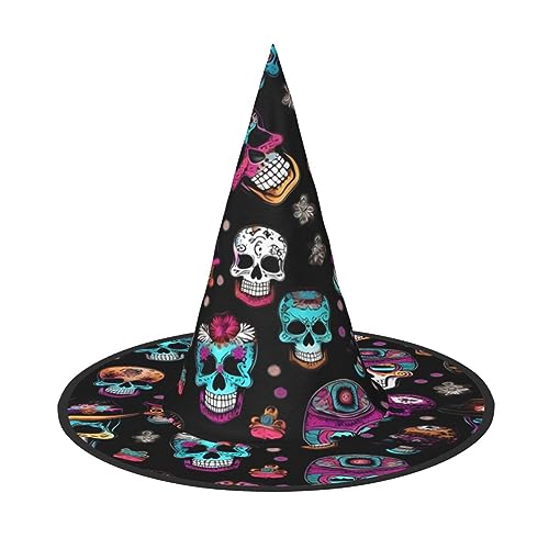 HTTUP Sugar and Skulls Style Print Stylish Vintage Hat Carnival Halloween Hat Adult Costume Accessory Themed Parties HTTUP Sugar and Skulls Style Print Stylish Vintage Hat Carnival Halloween Hat Adult Costume Accessory Themed Parties von HTTUP