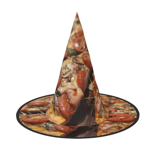 HTTUP Tasty Pizza Druck Eleganter Hut Vintage Karneval Halloween Hut Erwachsene Kostüm Zubehör für Mottoparty HTTUP Tasty Pizza Druck Eleganter Hut Vintage Karneval Halloween Hut Erwachsene Kostüm Zubehör für Mottoparty von HTTUP