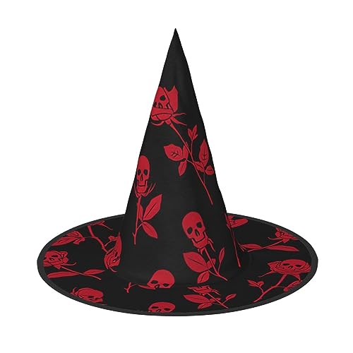 HTTUP Totenkopf Rose Druck Stilvolle Vintage Hut Karneval Halloween Hut Erwachsene Kostüm Zubehör Mottopartys von HTTUP