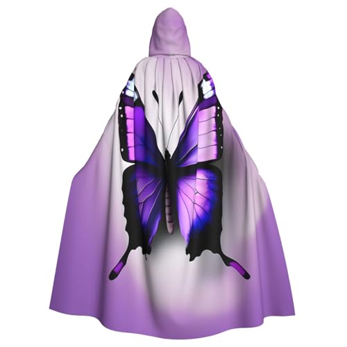 HTTUP Violetter Schmetterlings-Druck, Erwachsene, passend für Halloween, Ganzkörperumhang, Unisex, mittelalterliches Cosplay-Kostüm HTTUP Violetter Schmetterlings-Druck, Erwachsene, passend für Halloween, Ganzkörperumhang, Unisex, mittelalterliches Cosplay-Kostüm von HTTUP
