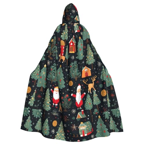 HTTUP Weihnachtliches Hirsch-Weihnachtsmann-Druck, Erwachsene, passend für Halloween, Ganzkörperumhang, Unisex, mittelalterliches Cosplay-Kostüm HTTUP Weihnachtliches Hirsch-Weihnachtsmann-Druck, Erwachsene, passend für Halloween, Ganzkörperumhang, Unisex, mittelalterliches Cosplay-Kostüm von HTTUP