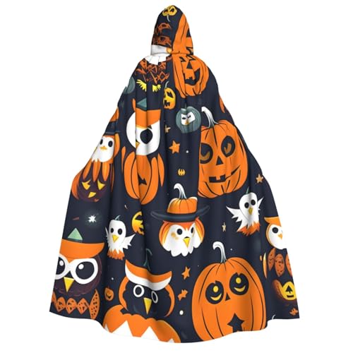 Halloween-Umhang mit Eule, Geist, Kürbis, Unisex, Erwachsene, Umhang, Halloween, Weihnachten, Karneval, Mottopartys, Cosplay, Kostüm Halloween-Umhang mit Eule, Geist, Kürbis, Unisex, Erwachsene, Umhang, Halloween, Weihnachten, Karneval, Mottopartys, Cosplay, Kostüm von HTTUP