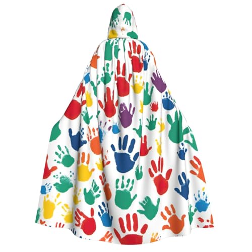 Handabdruck mit Kapuze, Unisex, Erwachsenen-Umhang, Halloween, Weihnachten, Karneval, Mottopartys, Cosplay-Kostüm Handabdruck mit Kapuze, Unisex, Erwachsenen-Umhang, Halloween, Weihnachten, Karneval, Mottopartys, Cosplay-Kostüm von HTTUP