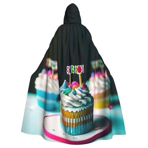 Happy Birthday Kuchen-Druck, Erwachsene, passend für Halloween, Ganzkörperumhang, Unisex, mittelalterliches Cosplay-Kostüm Happy Birthday Kuchen-Druck, Erwachsene, passend für Halloween, Ganzkörperumhang, Unisex, mittelalterliches Cosplay-Kostüm von HTTUP
