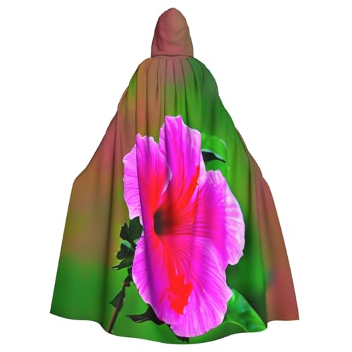 Hibiskus-Blumenmuster, Druck, Erwachsene, passend für Halloween, Ganzkörperumhang, Unisex, mittelalterliches Cosplay-Kostüm von HTTUP