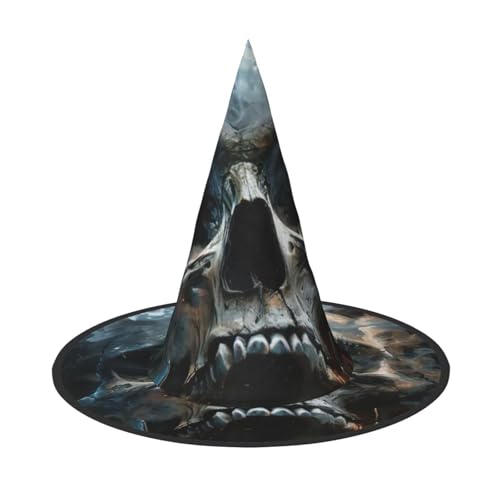 Horror Geist Schädel Druck Karneval Halloween Hexenhut Kostüm Zubehör Faltbare Kappe Party Maskerade Dekor Horror Geist Schädel Druck Karneval Halloween Hexenhut Kostüm Zubehör Faltbare Kappe Party Maskerade Dekor von HTTUP