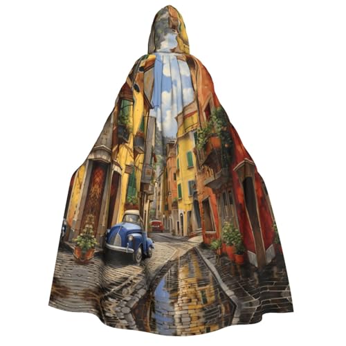 Italienischer Straßendruck, Kapuzenumhang, Unisex, Erwachsene, Halloween, Weihnachten, Karneval, Mottopartys, Cosplay-Kostüm Italienischer Straßendruck, Kapuzenumhang, Unisex, Erwachsene, Halloween, Weihnachten, Karneval, Mottopartys, Cosplay-Kostüm von HTTUP