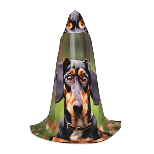 Kapuzenumhang mit Dackel-Motiv, für Halloween, Karneval, Cosplay, Mottopartys Kapuzenumhang mit Dackel-Motiv, für Halloween, Karneval, Cosplay, Mottopartys von HTTUP