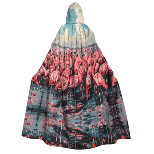 Kapuzenumhang mit Flamingo-Aufdruck, Unisex, Erwachsene, Halloween, Weihnachten, Karneval, Mottopartys, Cosplay-Kostüm Kapuzenumhang mit Flamingo-Aufdruck, Unisex, Erwachsene, Halloween, Weihnachten, Karneval, Mottopartys, Cosplay-Kostüm von HTTUP