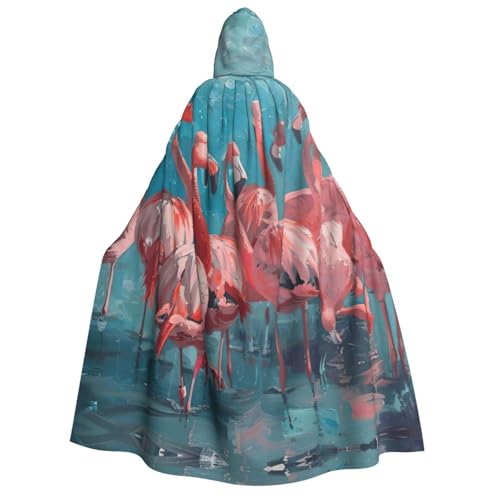 Kapuzenumhang mit Flamingo-Muster, Unisex, für Erwachsene, Halloween, Weihnachten, Karneval, Mottopartys, Cosplay, Kostüm Kapuzenumhang mit Flamingo-Muster, Unisex, für Erwachsene, Halloween, Weihnachten, Karneval, Mottopartys, Cosplay, Kostüm von HTTUP