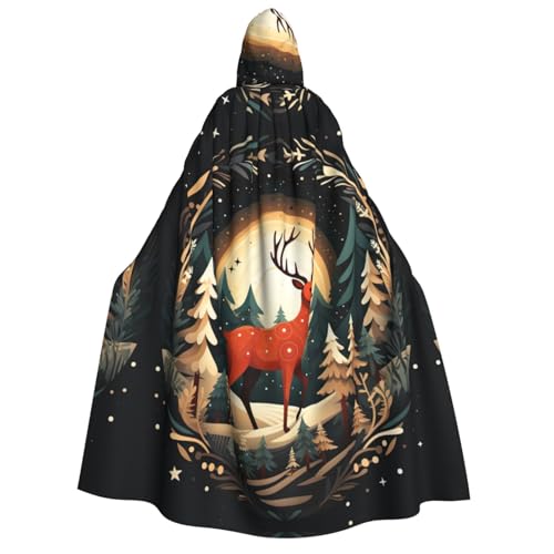 Kapuzenumhang mit Hirschmotiv, Unisex, für Erwachsene, Halloween, Weihnachten, Karneval, Mottopartys, Cosplay, Kostüm Kapuzenumhang mit Hirschmotiv, Unisex, für Erwachsene, Halloween, Weihnachten, Karneval, Mottopartys, Cosplay, Kostüm von HTTUP