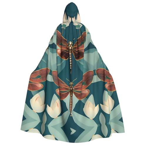 Kapuzenumhang mit Libelle und Lotusdruck, Unisex, Erwachsene, Halloween, Weihnachten, Karneval, Mottopartys, Cosplay, Kostüm Kapuzenumhang mit Libelle und Lotusdruck, Unisex, Erwachsene, Halloween, Weihnachten, Karneval, Mottopartys, Cosplay, Kostüm von HTTUP
