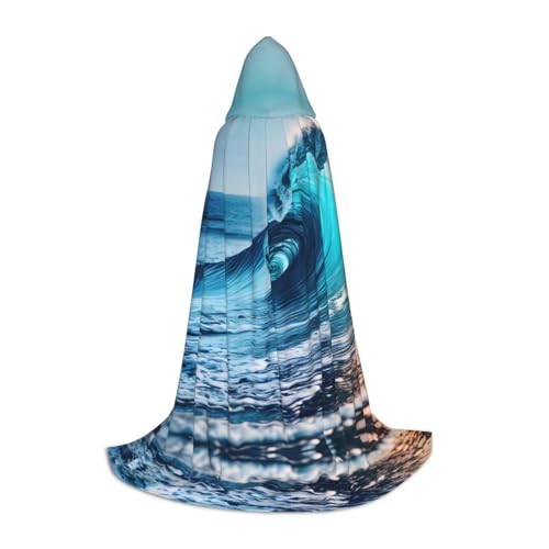 Kapuzenumhang mit Meereswellen-Druck, für Urlaub, Party, Halloween, Dekoration, Karneval, Cosplay, Mottopartys Kapuzenumhang mit Meereswellen-Druck, für Urlaub, Party, Halloween, Dekoration, Karneval, Cosplay, Mottopartys von HTTUP