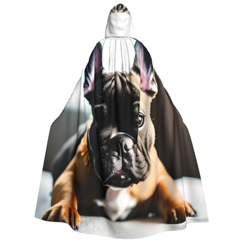 Kapuzenumhang mit französischer Bulldogge, Unisex, für Erwachsene, Halloween, Weihnachten, Karneval, Mottopartys, Cosplay, Kostüm Kapuzenumhang mit französischer Bulldogge, Unisex, für Erwachsene, Halloween, Weihnachten, Karneval, Mottopartys, Cosplay, Kostüm von HTTUP
