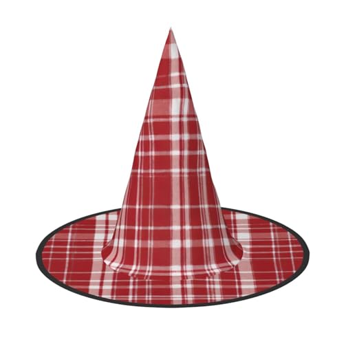 Karierter roter und schwarzer Druck Karneval Halloween Hexenhut Kostüm Zubehör Faltbare Kappe Party Maskerade Dekor Karierter roter und schwarzer Druck Karneval Halloween Hexenhut Kostüm Zubehör Faltbare Kappe Party Maskerade Dekor von HTTUP
