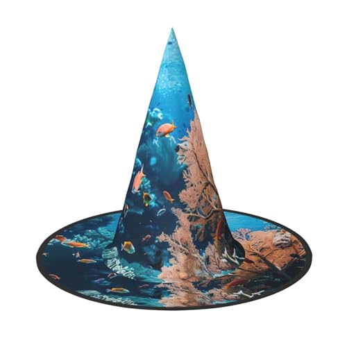 Korallenriff Druck Karneval Halloween Hexenhut Kostüm Zubehör Faltbare Kappe Party Maskerade Dekor Korallenriff Druck Karneval Halloween Hexenhut Kostüm Zubehör Faltbare Kappe Party Maskerade Dekor von HTTUP
