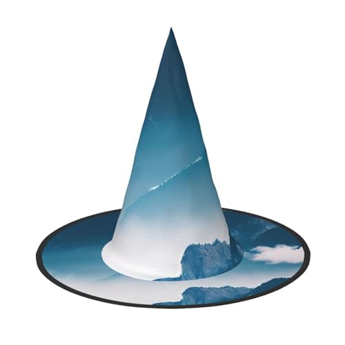 Landschaft mit Bergen Druck Karneval Halloween Hexenhut Kostüm Zubehör Faltbare Kappe Party Maskerade Dekor Landschaft mit Bergen Druck Karneval Halloween Hexenhut Kostüm Zubehör Faltbare Kappe Party Maskerade Dekor von HTTUP