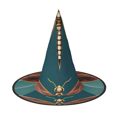 Libelle und Lotusdruck, Karneval, Halloween, Hexenhut, Kostüm, Zubehör, faltbare Kappe, Party, Maskerade Dekor Libelle und Lotusdruck, Karneval, Halloween, Hexenhut, Kostüm, Zubehör, faltbare Kappe, Party, Maskerade Dekor von HTTUP