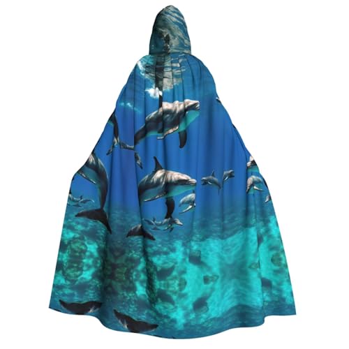 Lustiger Umhang mit Kapuze und Delfin-Druck, vielseitiger Uni-Kostüm, Karnevals-Umhang, Geschenke, Cosplay, Themen-Events Lustiger Umhang mit Kapuze und Delfin-Druck, vielseitiger Uni-Kostüm, Karnevals-Umhang, Geschenke, Cosplay, Themen-Events von HTTUP