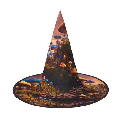 Magischer Pilzdruck Karneval Halloween Hexenhut Kostüm Zubehör Faltbare Kappe Party Maskerade Dekor Magischer Pilzdruck Karneval Halloween Hexenhut Kostüm Zubehör Faltbare Kappe Party Maskerade Dekor von HTTUP