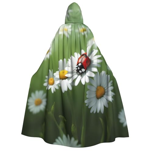 Marienkäfer auf Gänseblümchen-Blumendruck, Unisex, Erwachsenen-Umhang, Halloween, Weihnachten, Karneval, Mottopartys, Cosplay-Kostüm Marienkäfer auf Gänseblümchen-Blumendruck, Unisex, Erwachsenen-Umhang, Halloween, Weihnachten, Karneval, Mottopartys, Cosplay-Kostüm von HTTUP
