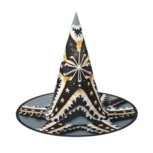 Niedlicher Seestern-Druck, Karneval, Halloween, Hexenhut, Kostüm, Zubehör, faltbare Kappe, Party, Maskerade Dekor Niedlicher Seestern-Druck, Karneval, Halloween, Hexenhut, Kostüm, Zubehör, faltbare Kappe, Party, Maskerade Dekor von HTTUP