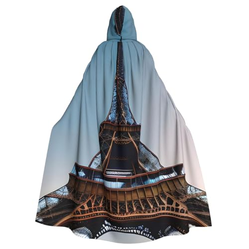 Paris Eiffelturm-Aufdruck, mit Kapuze, Umhang für Damen und Herren, für Karneval, Cosplay, Partys Paris Eiffelturm-Aufdruck, mit Kapuze, Umhang für Damen und Herren, für Karneval, Cosplay, Partys von HTTUP