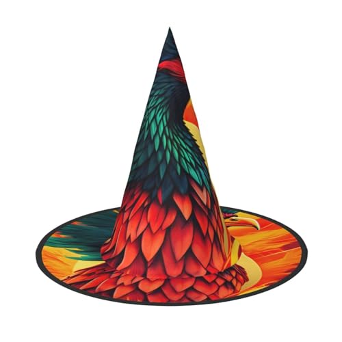 Phoenix Print Karneval Halloween Hexenhut Kostüm Zubehör Faltbare Kappe Party Maskerade Dekor Phoenix Print Karneval Halloween Hexenhut Kostüm Zubehör Faltbare Kappe Party Maskerade Dekor von HTTUP