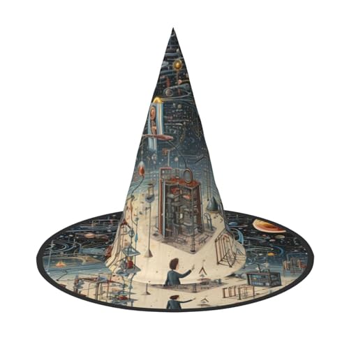 Physik-Druck Druck Karneval Halloween Hexenhut Kostüm Zubehör Faltbare Kappe Party Maskerade Dekor Physik-Druck Druck Karneval Halloween Hexenhut Kostüm Zubehör Faltbare Kappe Party Maskerade Dekor von HTTUP